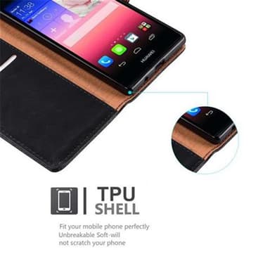 Huawei ASCEND P7 lommebokdeksel etui (svart)