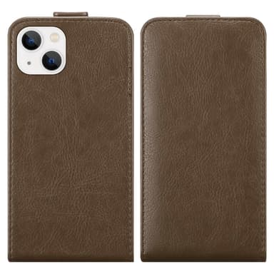 iPhone 14 PLUS deksel flip cover (brun)