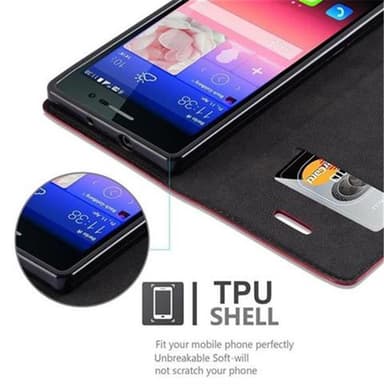 Huawei ASCEND P7 lommebokdeksel case (rød)