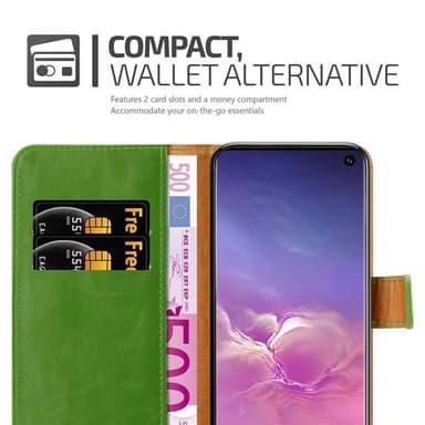Samsung Galaxy S10 4G lommebokdeksel etui (grønn)