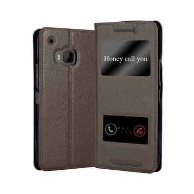 HTC ONE M9 lommebokdeksel cover (brun)