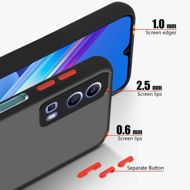 Vivo Y52 5G / Y72 5G Deksel Case Cover (Svart)