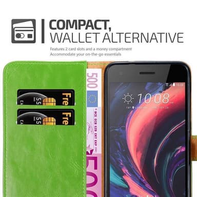 HTC Desire 10 PRO lommebokdeksel etui (grønn)