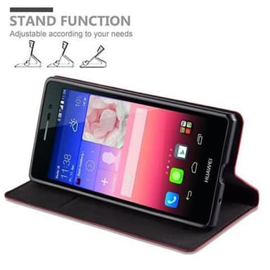 Huawei ASCEND P7 lommebokdeksel case (rød)