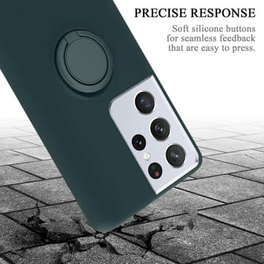 Deksel Samsung Galaxy S22 ULTRA Ring Case (grønn)