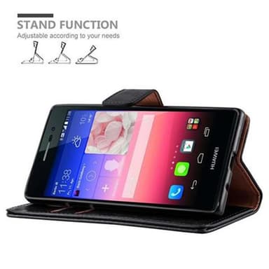Huawei ASCEND P7 lommebokdeksel etui (svart)
