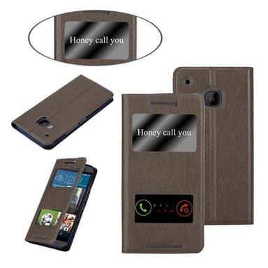 HTC ONE M9 lommebokdeksel cover (brun)