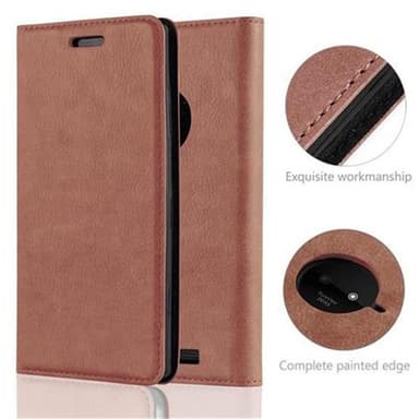 Nokia Lumia 830 lommebokdeksel case (brun)