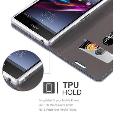 Sony Xperia Z1 lommebokdeksel etui (blå)