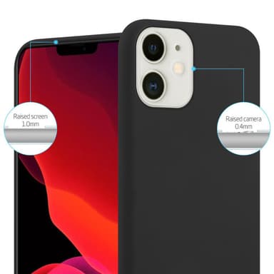 Deksel iPhone 12 MINI Silikon cover (svart)