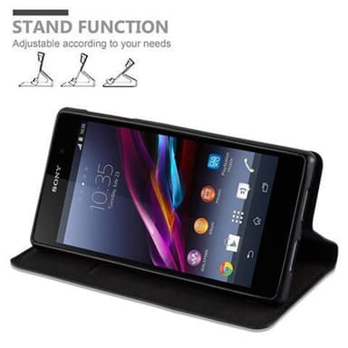 Sony Xperia Z1 lommebokdeksel case (svart)