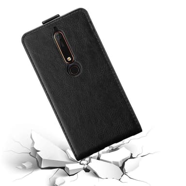 Nokia 6.1 deksel flip cover (svart)