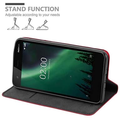 Nokia 2 2017 lommebokdeksel case (rød)