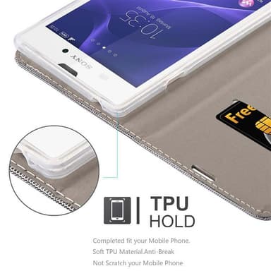 Sony Xperia T3 lommebokdeksel etui (grå)