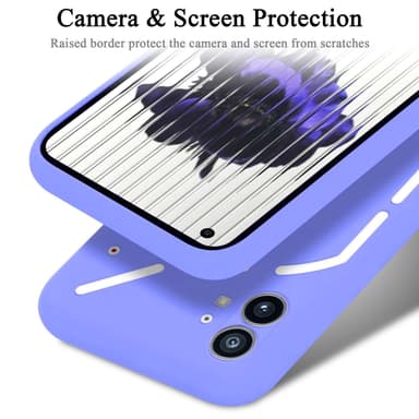 Nothing Phone (1) silikondeksel case (lilla)