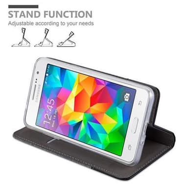 Samsung Galaxy GRAND PRIME lommebokdeksel etui (grå)