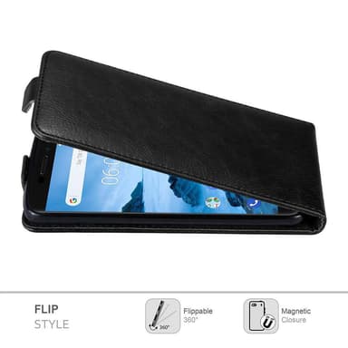 Nokia 6.1 deksel flip cover (svart)