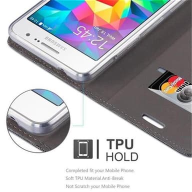 Samsung Galaxy GRAND PRIME lommebokdeksel etui (grå)