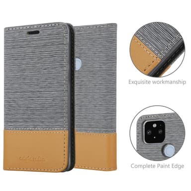 Google PIXEL 5 XL lommebokdeksel etui (grå)