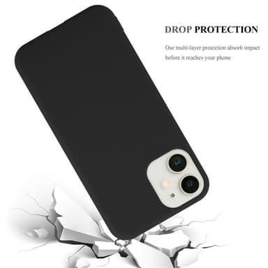 Deksel iPhone 12 MINI Silikon cover (svart)