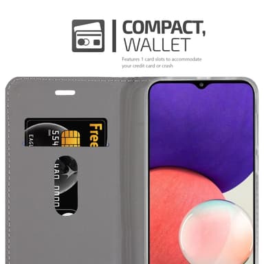 Samsung Galaxy A22 5G lommebokdeksel etui (grå)