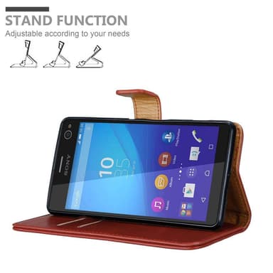 Sony Xperia C4 lommebokdeksel etui (rød)