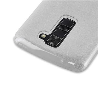 LG K7 2016 Deksel Glitter (sølv)