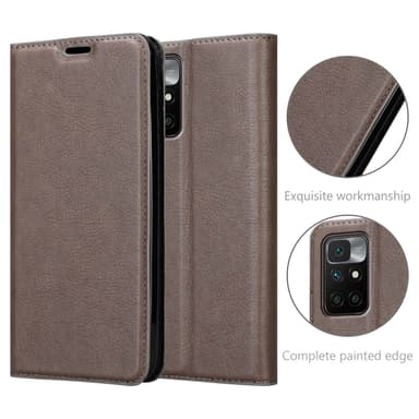 Xiaomi RedMi 10 lommebokdeksel case (brun)