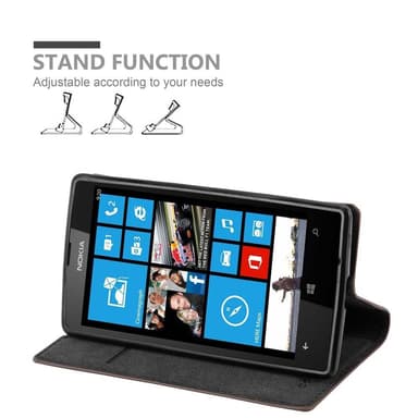 Nokia Lumia 520 / 521 lommebokdeksel case (brun)
