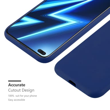 Deksel Realme 6 PRO Silikon cover (blå)