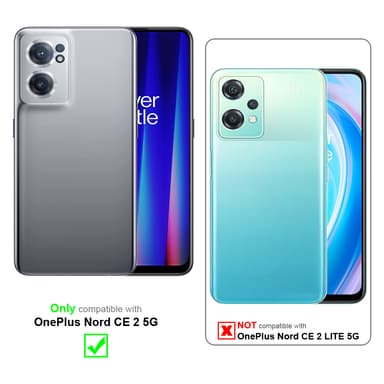 OnePlus Nord CE 2 5G lommebokdeksel Blomster (blå)