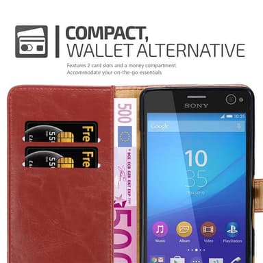Sony Xperia C4 lommebokdeksel etui (rød)