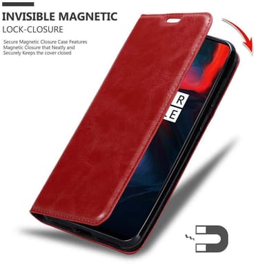 OnePlus 6 lommebokdeksel case (rød)