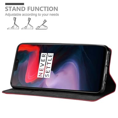 OnePlus 6 lommebokdeksel case (rød)