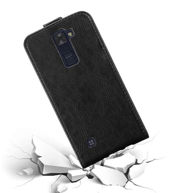 LG K8 2016 deksel flip cover (svart)