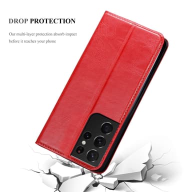 Samsung Galaxy S22 ULTRA lommebokdeksel case (rød)