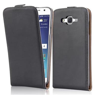 Samsung Galaxy J7 2015 Deksel Flip Case (svart)