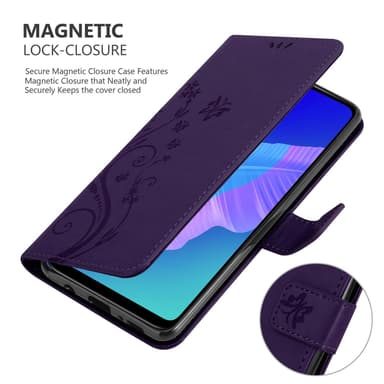 Huawei P40 LITE E lommebokdeksel Blomster (lilla)