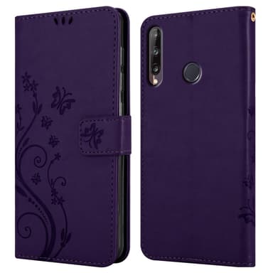 Huawei P40 LITE E lommebokdeksel Blomster (lilla)
