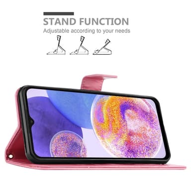 Samsung Galaxy A23 4G lommebokdeksel Blomster (rosa)