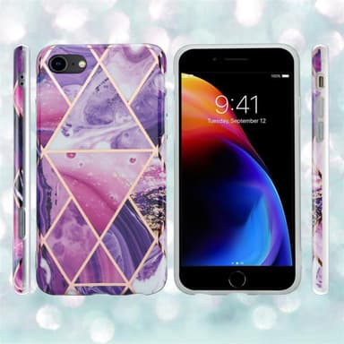 iPhone 7 / 7S / 8 / SE 2020 lommebokdeksel etui (lilla)