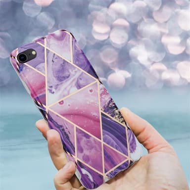 iPhone 7 / 7S / 8 / SE 2020 lommebokdeksel etui (lilla)
