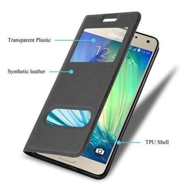 Samsung Galaxy A5 2015 lommebokdeksel cover (svart)