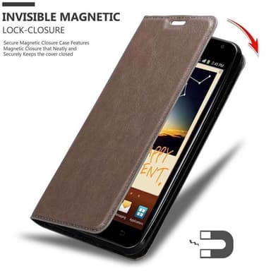 Samsung Galaxy NOTE 1 lommebokdeksel case (brun)