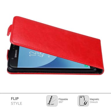 Samsung Galaxy J7 2017 deksel flip cover (rød)