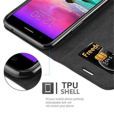 LG K10 2017 lommebokdeksel case (svart)