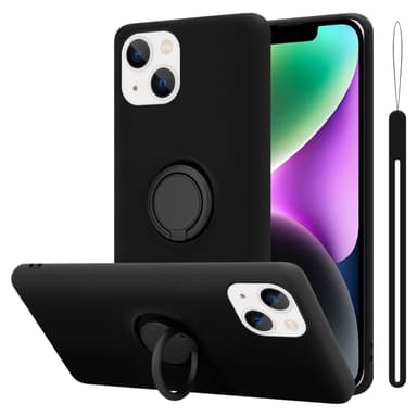 Deksel iPhone 14 PLUS Ring Case (svart)