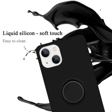 Deksel iPhone 14 PLUS Ring Case (svart)