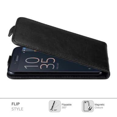 Sony Xperia X COMPACT deksel flip cover (svart)