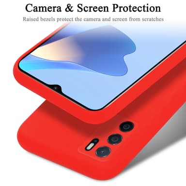Oppo A16s / A54s silikondeksel case (rød)